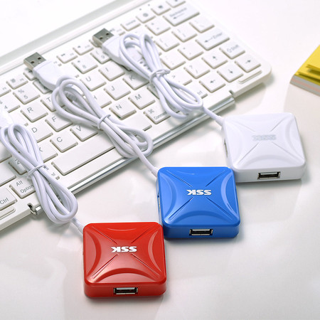 SSK飚王 SHU027烽火 一拖4口USB集线器 HUB 高速USB2.0 分线器4口扩展图片