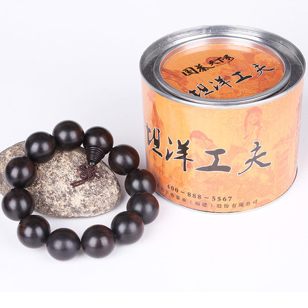 仙源 国茶天下秀 黑檀木佛珠手链20mm+坦洋工夫（红茶）100g 套装