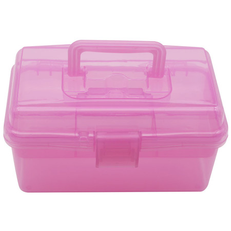 福吉斯特（Forgestar）10寸家用五金工具箱 粉红色双层收纳箱药箱美术零件盒 G561-4