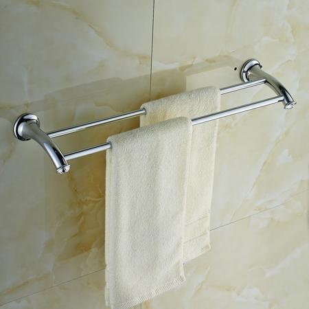 卫欲无限 施华洛水晶奢华银色系列 卫浴挂件 毛巾架 双杆图片