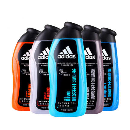 Adidas阿迪达斯男士沐浴露400ml纵情、能量、天赋等五款