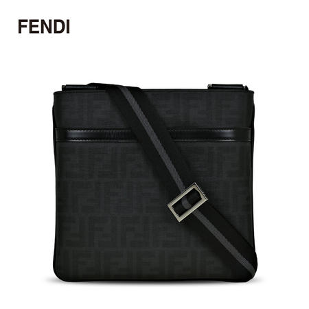 芬迪 Fendi 男款经典双F图案拉链单肩斜挎包 7VA348