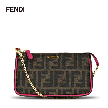 芬迪 Fendi 女款经典双F图案链条小手拎包 8M0271