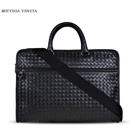 葆蝶家 BOTTEGA VENETA 宝缇嘉 BV男士牛皮编织手提斜跨公文包 248395