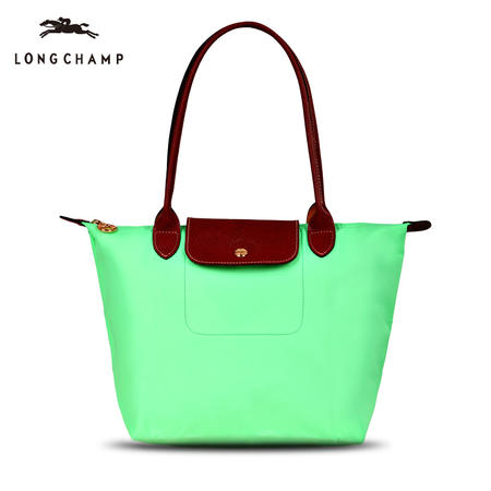 Longchamp 尼龙折叠包长柄2605 绿色图片