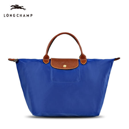 Longchamp 尼龙折叠包短柄1623#靛蓝