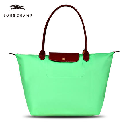 Longchamp 尼龙折叠包长柄1899# 绿色