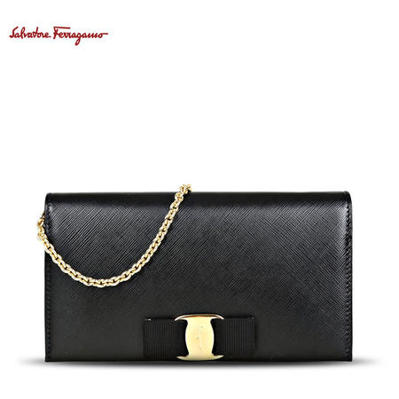 S.Ferragamo 蝴蝶结手拿链条包#图片