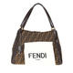 Fendi 双F单肩包#黑色/棕色