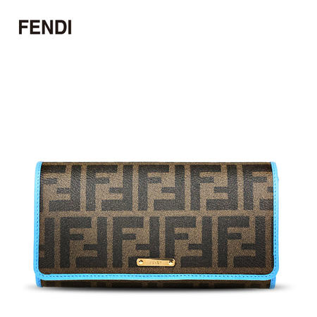 Fendi 双F长款翻盖钱夹#