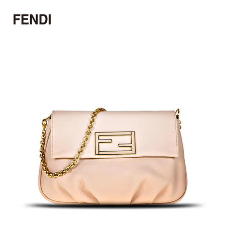 Fendi 双F全皮手拿包#