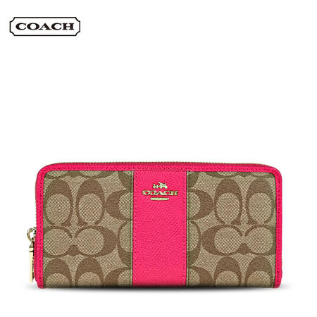 Coach SIG PVC LTH 长拉钱夹#