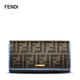 Fendi 双F撞色饰边长款翻盖钱夹