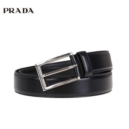 Prada 小牛皮针扣皮带