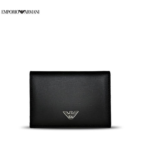 Emporio Armani 压纹牛皮对折卡片夹图片