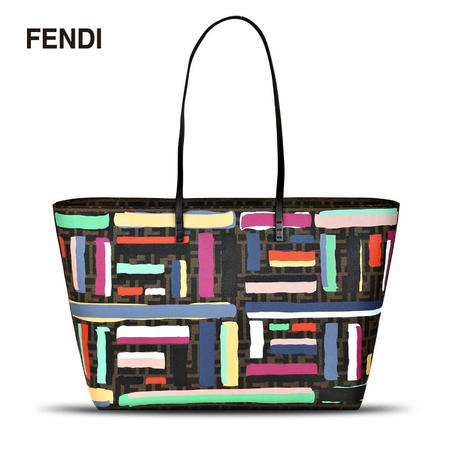 Fendi FF LOGO 彩色涂鸦 MD 单肩包