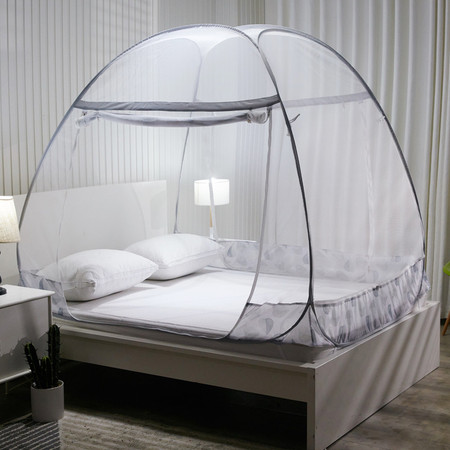 维科家纺 蒙古包圆顶三开门免安装蚊帐 1.2米床用图片