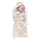 有机棉3层抱被羊羔绒婴儿抱被 纯棉秋冬宝宝抱毯