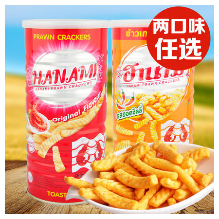 泰国进口零食品 膨化食品 卡乐美虾条 110g图片