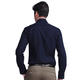 Lesmart莱斯玛特 男士秋季纯棉男装绅士纯色长袖衬衫 深蓝色上班族商务休闲衬衣 SL13610