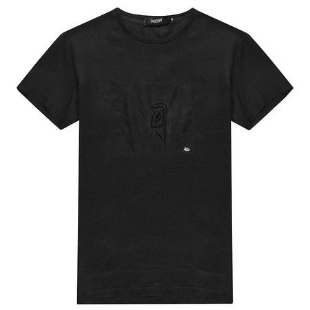 LESMART 莱斯玛特 新款男士时尚刺绣亚麻圆领短袖T恤TH17679图片
