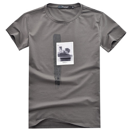 LESMART 莱斯玛特 新款男士时尚中国风印花圆领短袖T恤TH17675图片