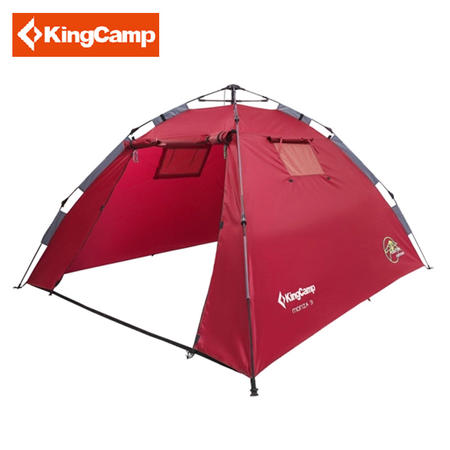 KingCamp/康尔2-4人全自动速搭户外露营三层加厚防雨帐篷 包邮 KT3094