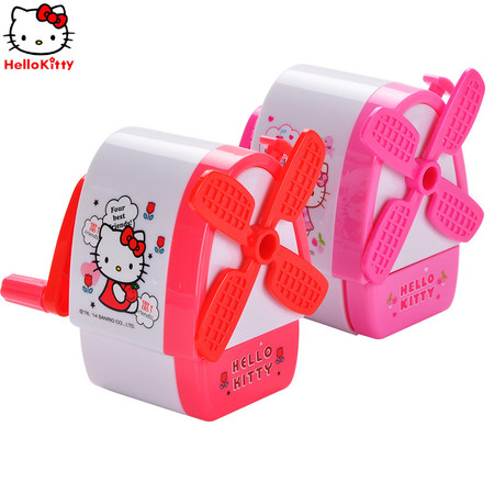 正品Hello Kitty凯蒂猫手摇风车削笔机学生可爱削笔器儿童卷笔刀图片