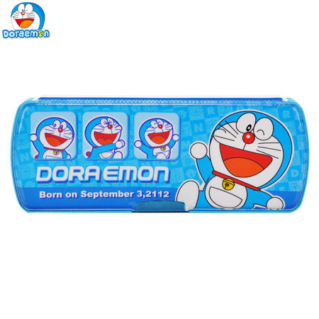 Doraemon/哆啦A梦 可爱创意通双层磁吸贴合文具铅笔盒小学男女生大容量笔盒图片