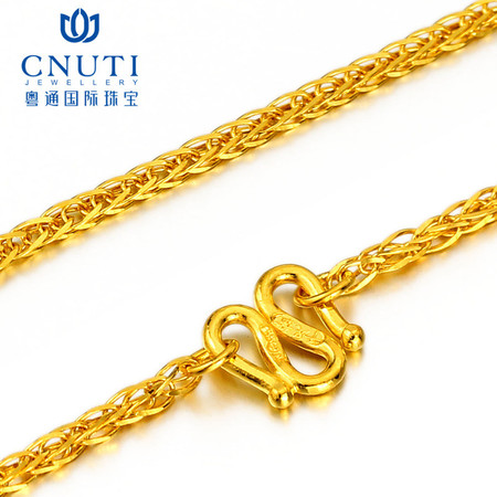 CNUTI粤通国际珠宝 黄金项链 足金肖邦锁骨链 约6.43g±0.03图片