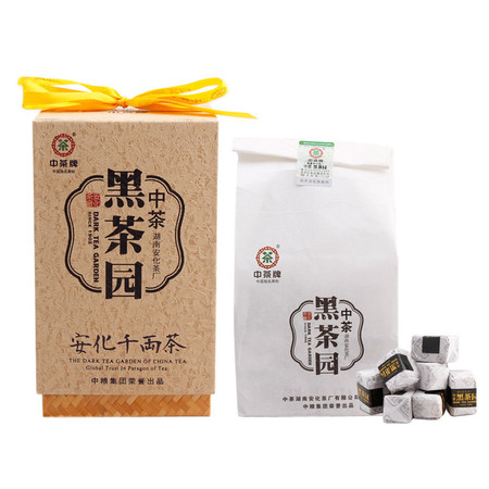 中粮 中茶牌 茶叶 黑茶园 安化千两茶沱礼盒装300g/盒 满2盒赠精美礼袋一个图片