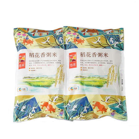 中粮 悠采 大米 东北五常稻花香粥米225g/袋*2（促销包邮）图片