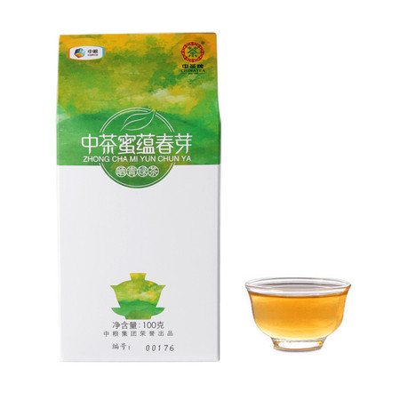 中茶 密蕴春芽 晒青绿茶 100克/盒 云南大叶种晒青茶叶制成 似生普一般滋味鲜爽醇厚图片