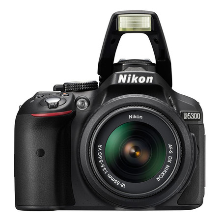 尼康D5300 单反套机（AF-S DX 18-55mm f/3.5-5.6G VR尼克尔镜头）黑色