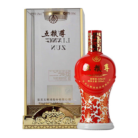 五粮尊透明桶 52°浓香型白酒 500ml