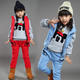 童套装 童装厂家直销韩版女童宝宝马甲卫衣三件套潮