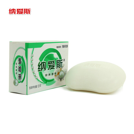 纳爱斯珍珠香皂(清新花香)125g （绿）图片