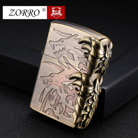 ZORRO 佐罗 煤油打火机防风打火机创意礼物 青铜龙爪图片