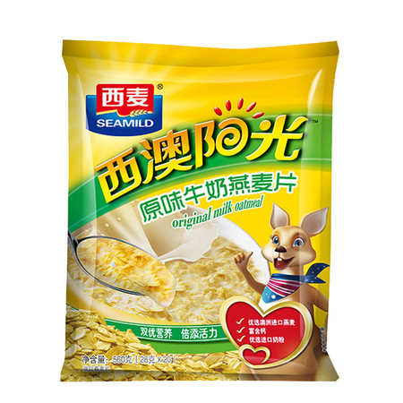 西麦/SEAMILD 原味牛奶燕麦片560g一袋图片