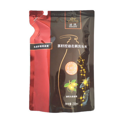 滋源无硅油茶籽洗发水补充替换装235ml*2袋图片