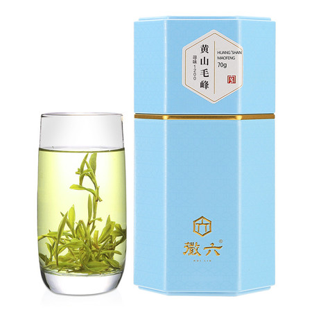 徽六 茶叶 绿茶 黄山毛峰 寻味1200 70g 2024年新茶