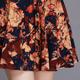 琳丹乐2016秋冬装新品大码女装个性翻领修身显瘦 长袖印花连衣裙