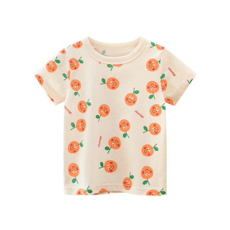 馨霓雅 【领券立减5元】女童夏款橘子短袖薄款T恤HT9320图片