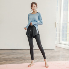 女款长袖长裤瑜伽健身套装女大码运动休闲跑步速干衣