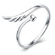 韩版天使的翅膀指环925纯银可爱开口戒指女款生日礼物银饰