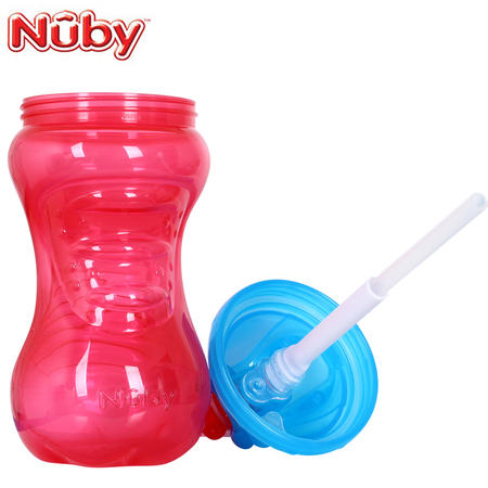 Nuby努比婴儿童吸管杯420ml颜色随机图片