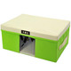 开馨宝 毛衣收纳箱/带盖可视衣物整理箱-小号 草绿色（K8229-2）。
