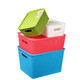普润 塑料藤编储物篮小号 桌面收纳盒 脏衣服 玩具收纳箱--蓝色。