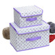 友纳 点子纹收纳整理箱多功能可折叠收纳箱收纳盒（小号）紫色KB4302。