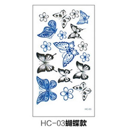 10张装防水纹身贴纸 HC-03蝴蝶款图片